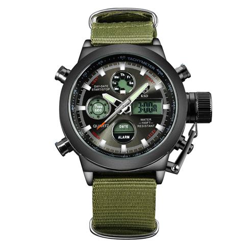 Army Military Waterproof Male LED Clock - digital