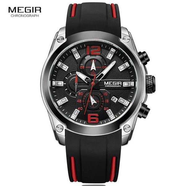 Waterproof Silicone Rubber Strap Wristswatch for Man - digital