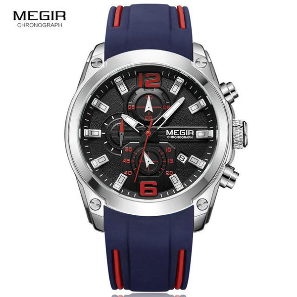 Waterproof Silicone Rubber Strap Wristswatch for Man - digital