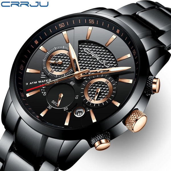 CRRJU Men Watch 30m Waterproof Mens Watches - analog
