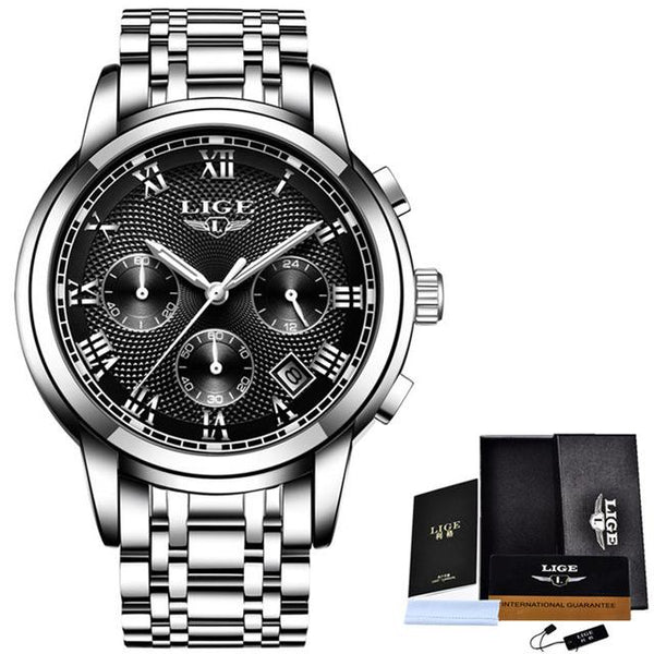 Luxury Full Steel Waterproof Gold Wrist Watch - luxury