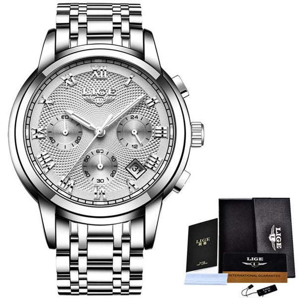 Luxury Full Steel Waterproof Gold Wrist Watch - luxury