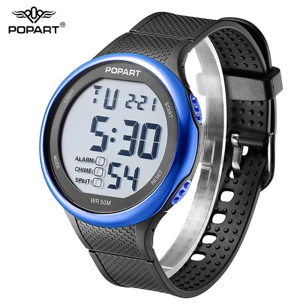 POPART Digital Alarm Black Male Watch - digital