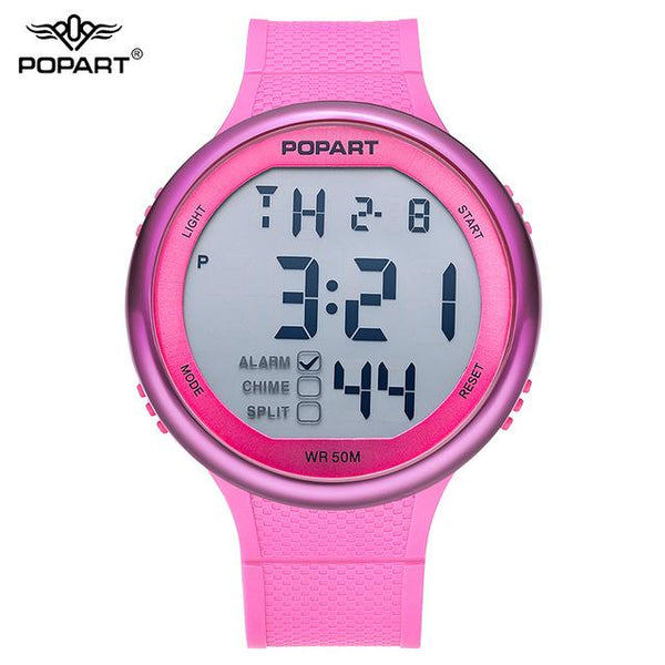 POPART Digital Alarm Black Male Watch - digital